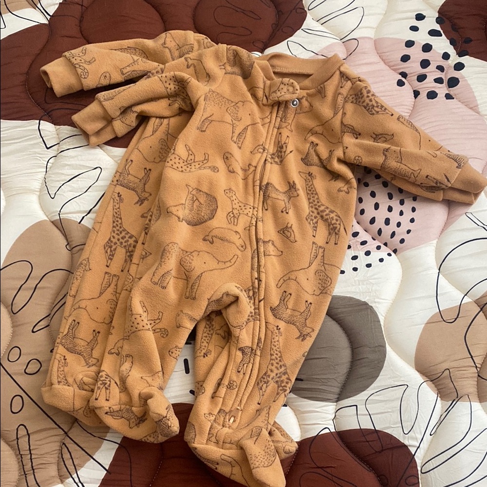 Carter's Tan Corduroy Footie One Piece